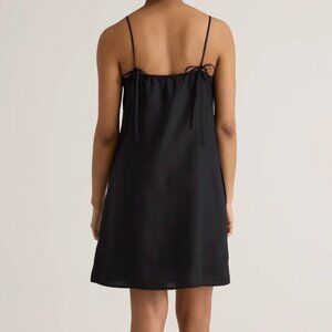 Quince 100% European Linen Mini Dress – Black – Sz Medium